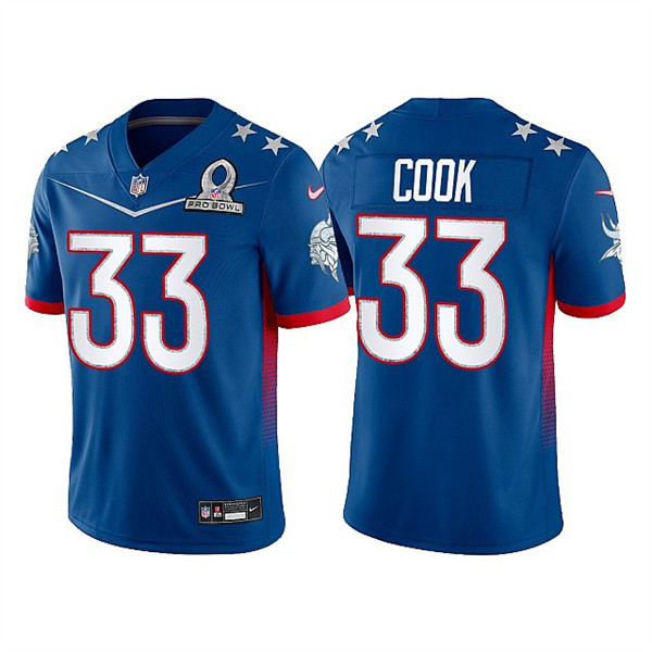Men's Minnesota Vikings #33 Dalvin Cook 2022 Royal NFC Pro Bowl Stitched Jersey Men's Minnesota Vikings #33 Dalvin Cook 2022 Royal NFC Pro Bowl Stitched Jersey